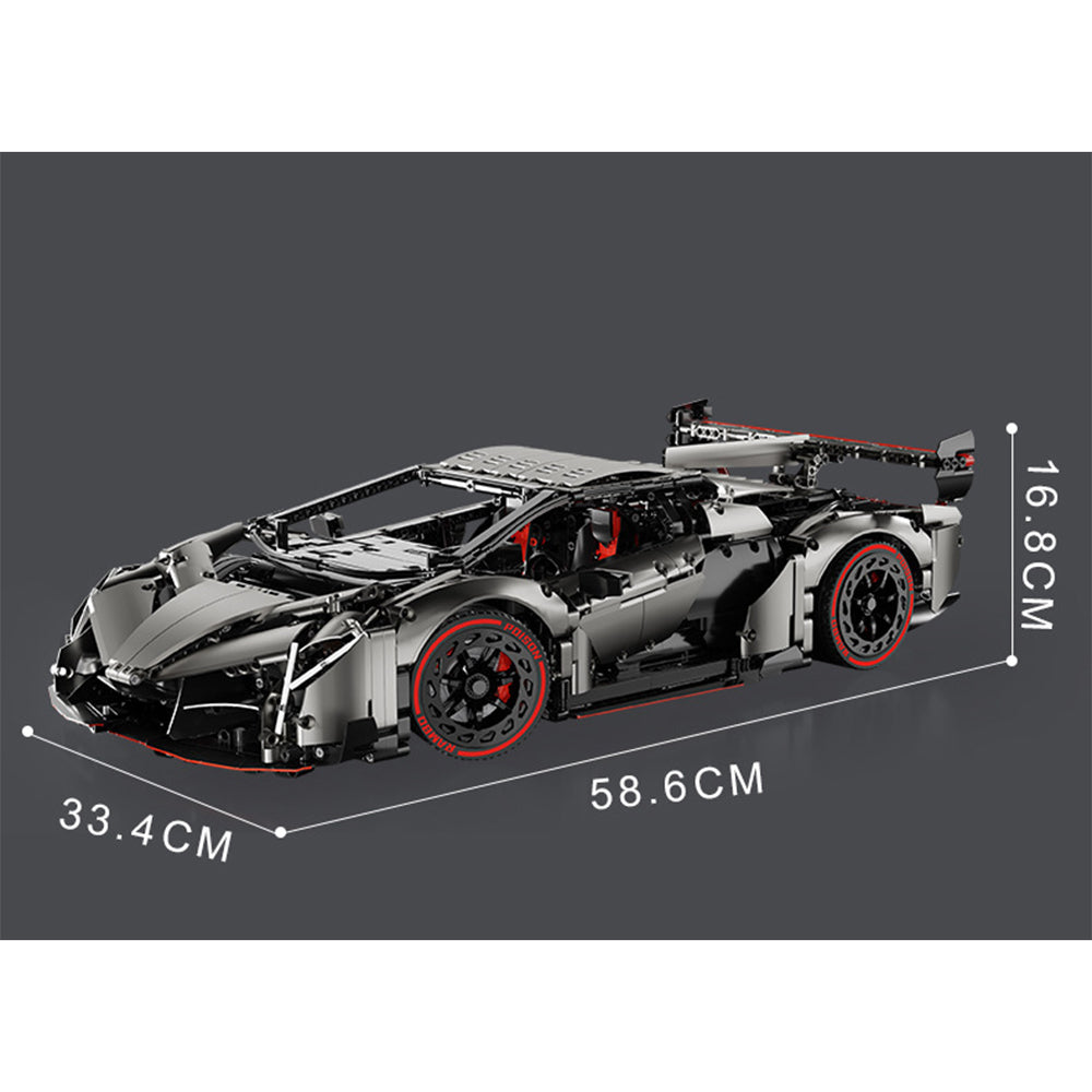 Technik Auto für Lamborghini VENENO Supercar, K-10522, Technik Auto Groß 1:6, Technik Sportwagen Kit Bausatz Kompatibel mit Technik Supercar