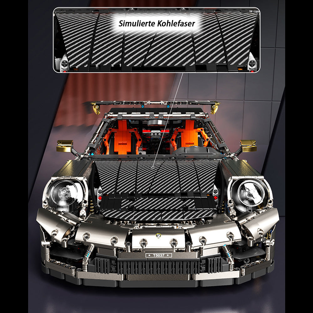 Technik Auto Porsche 911 Limitierte Auflage, 5500+ Teile Technic Auto Ferngesteuert, Technik Supersportwagen 1:6 Modell Bausatz Kompatibel mit Lego Technik Auto