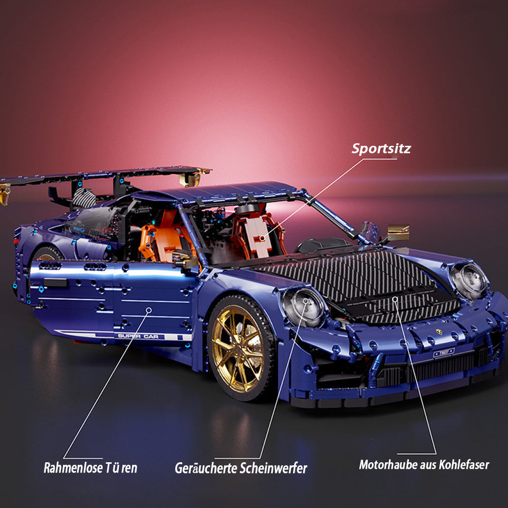 Technik Auto Porsche 911 Limitierte Auflage, 5500+ Teile Technic Auto Ferngesteuert, Technik Supersportwagen 1:6 Modell Bausatz Kompatibel mit Lego Technik Auto