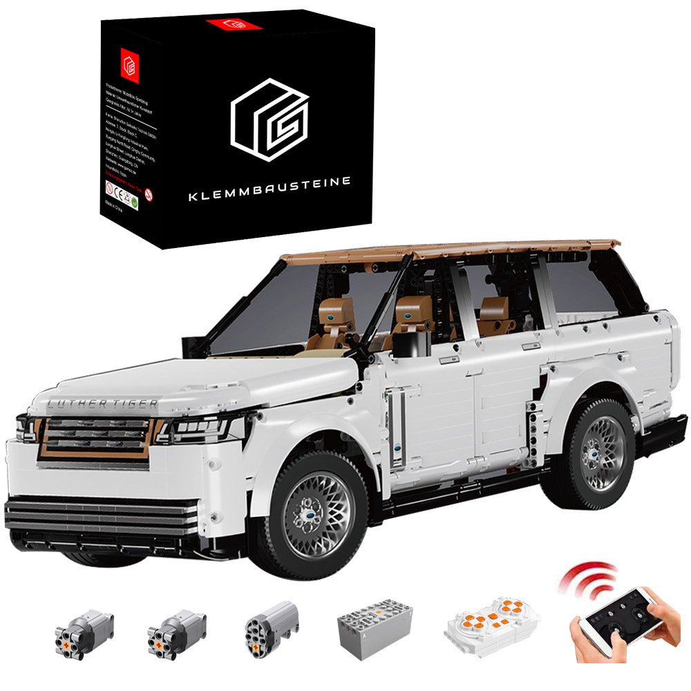 Technik Auto für Land Rover Range Rover, 3180 Teile Technik Auto Ferngesteuert, Technik SUV mit Motoren, Akku/Empfänger Bauset Kompatibel mit Lego Technik