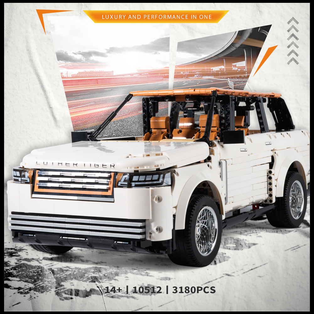Technik Auto für Land Rover Range Rover, 3180 Teile Technik Auto Ferngesteuert, Technik SUV mit Motoren, Akku/Empfänger Bauset Kompatibel mit Lego Technik