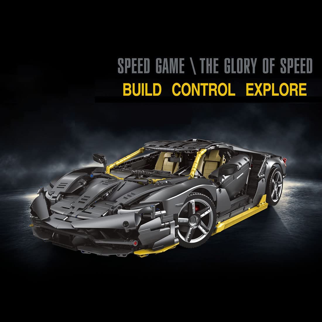 Technic Lamborghini Centenario, 3874 Klemmbausteine 1:8 Sportwagen Modell Technik Bausteine Kompatibel mit Lego Technik