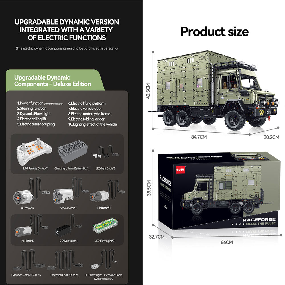 Technik Unimog Wohnmobil Bausatz, G10661, 7310 Teile