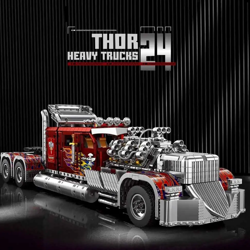 Technik LKW Thor 24 Schwerlast-Lkw Modell, 3485 Teile Technik LKW mit Motoren Bausatz