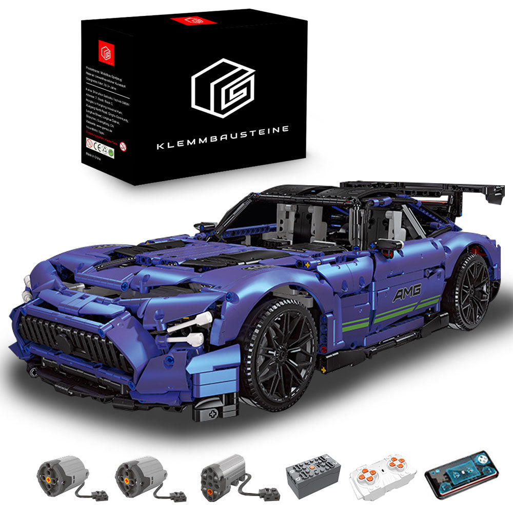 Technik Auto für AMG GT Supercar, Technik Rennauto KIemmbausteine, Maßstab 1: 9 Modell, 2886 Teile J92025 Bausatz