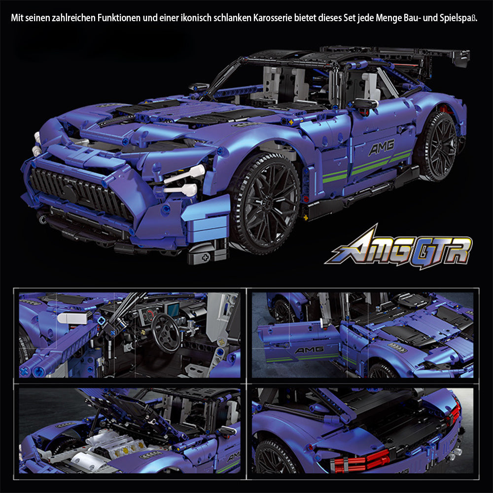 Technik Auto für AMG GT Supercar, Technik Rennauto KIemmbausteine, Maßstab 1: 9 Modell, 2886 Teile J92025 Bausatz