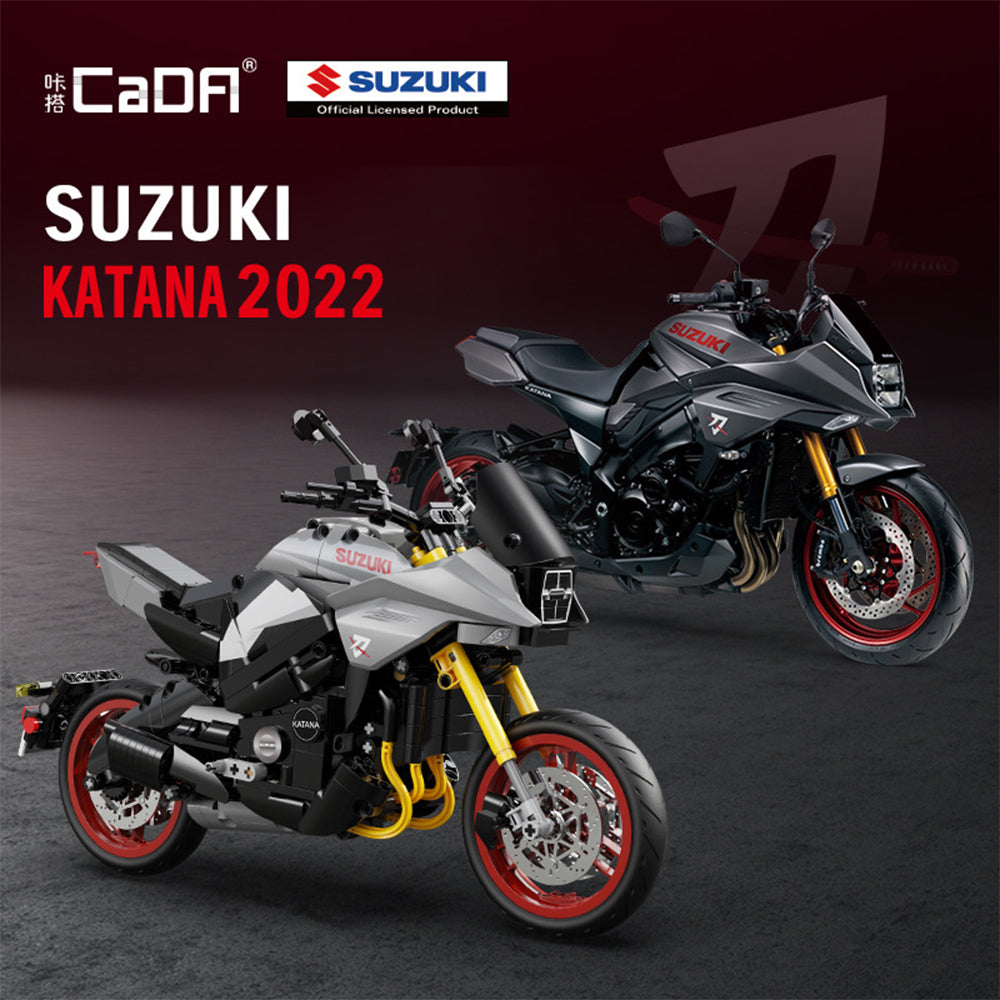 Technik Motorrad Bausatz für SUZUKI TAKANA 2022, 1:6 Groß Technik Motorrad ModeIIbausatz, 1104 Klemmbausteine Technik Motorrad Bausteinsatz für Kinder Erwachsene