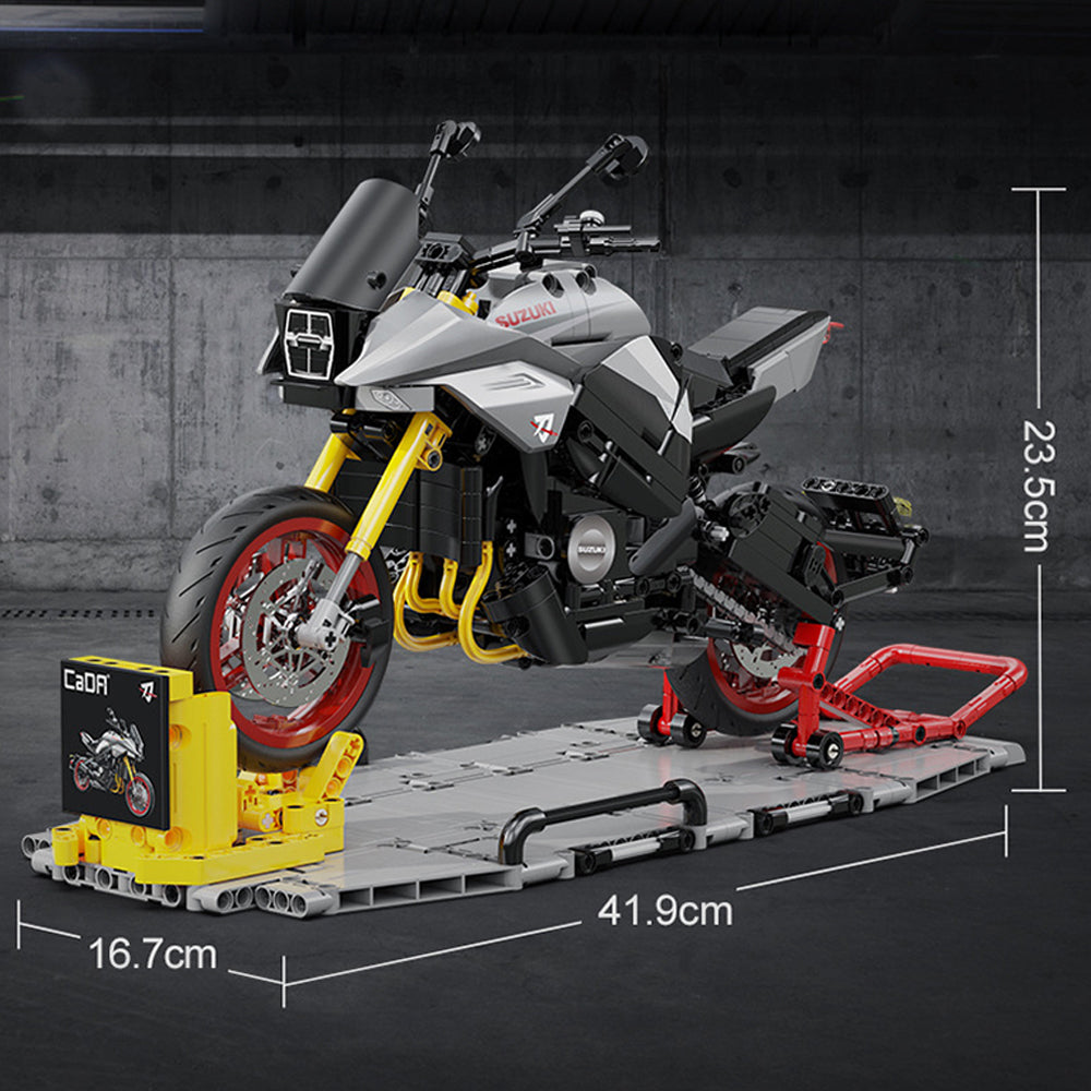 Technik Motorrad Bausatz für SUZUKI TAKANA 2022, 1:6 Groß Technik Motorrad ModeIIbausatz, 1104 Klemmbausteine Technik Motorrad Bausteinsatz für Kinder Erwachsene