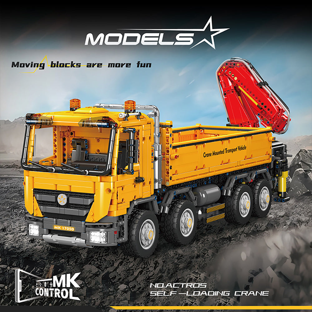 Technik LKW Technik Kipper 17050, Technik Kran LKW Mit 7 M0TOR Set, Technik Kranwagen Modellbau Klemmbausteine Kompatibel mit Lego Technic Auto
