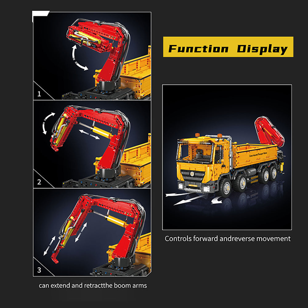 Technik LKW Technik Kipper 17050, Technik Kran LKW Mit 7 M0TOR Set, Technik Kranwagen Modellbau Klemmbausteine Kompatibel mit Lego Technic Auto