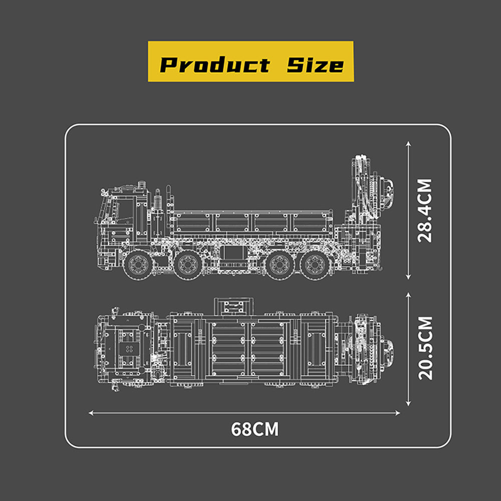 Technik LKW Technik Kipper 17050, Technik Kran LKW Mit 7 M0TOR Set, Technik Kranwagen Modellbau Klemmbausteine Kompatibel mit Lego Technic Auto