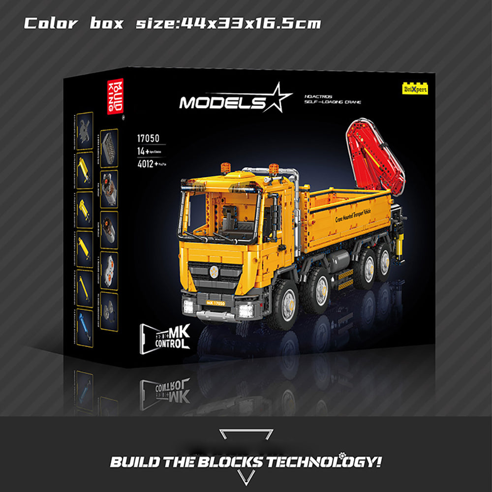Technik LKW Technik Kipper 17050, Technik Kran LKW Mit 7 M0TOR Set, Technik Kranwagen Modellbau Klemmbausteine Kompatibel mit Lego Technic Auto