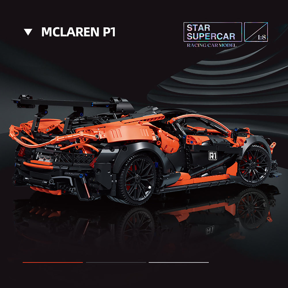 Technik Auto für Mclaren P1 Competition Supercar, Technik Sportwagen Modell Klemmbausteine Bauset Kompatibel mit Lego Technik Auto