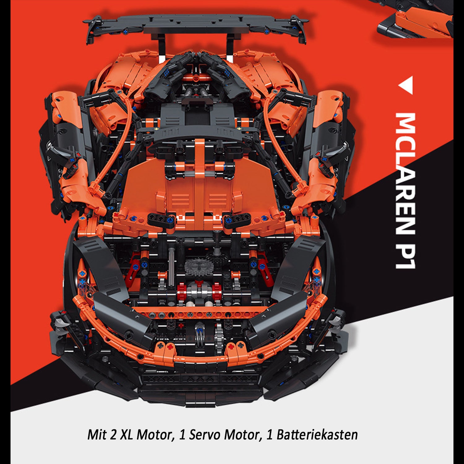 Technik Auto für Mclaren P1 Competition Supercar, Technik Sportwagen Modell Klemmbausteine Bauset Kompatibel mit Lego Technik Auto