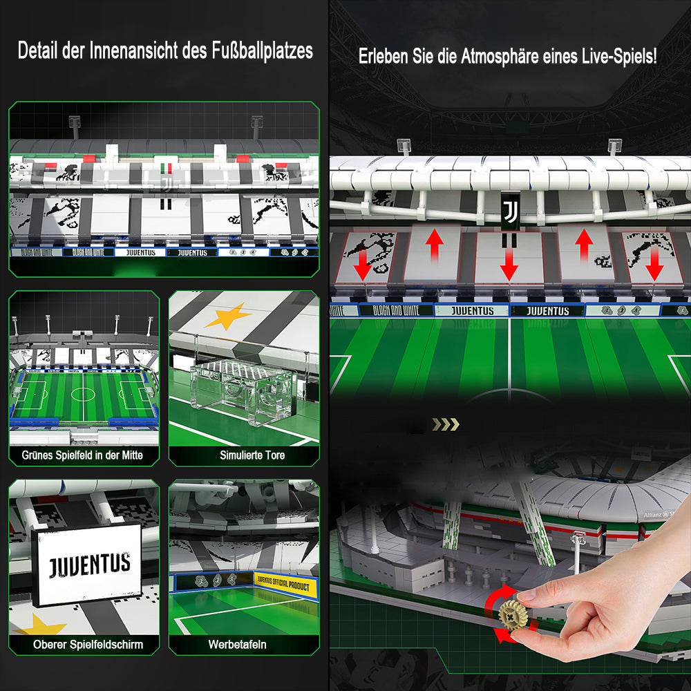 CADA C66021 Juventus Football Club- Allianz Arena Modell mit LEDs, 3638 Teile