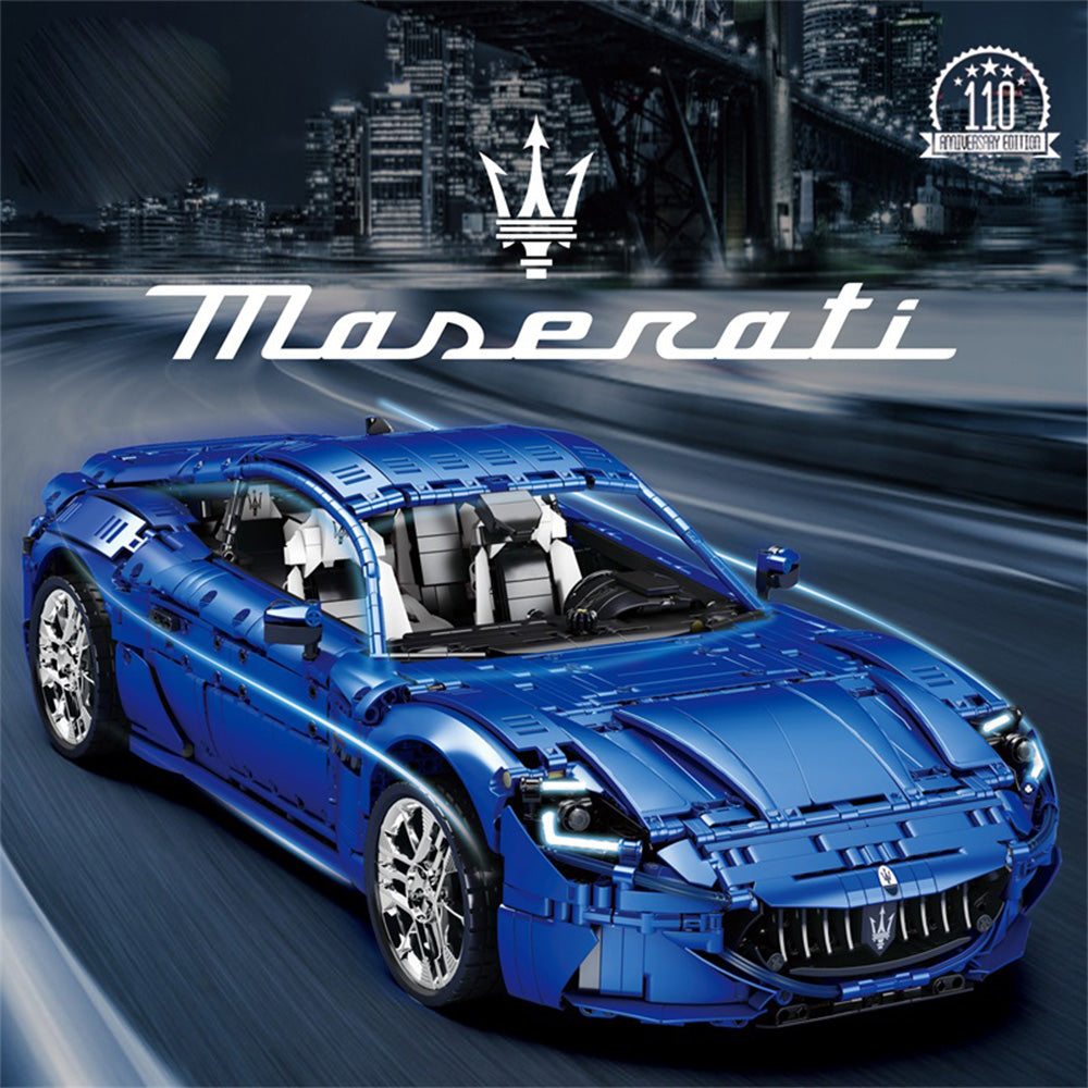 Technik Auto für Maserati Gran Turismo 110 Limitierte Auflage, 5480 KIemmbausteine Technik Sportwagen für Kinder, Erwachsene, Baumeister