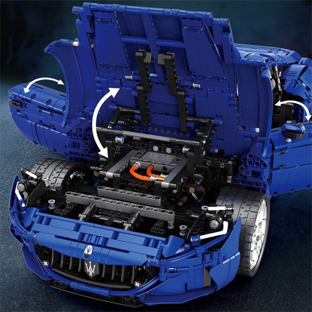 Technik Auto für Maserati Gran Turismo 110 Limitierte Auflage, 5480 KIemmbausteine Technik Sportwagen für Kinder, Erwachsene, Baumeister