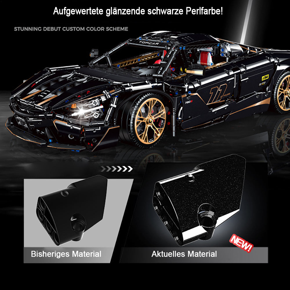 Technik Auto für McLaren 720S Modell, 3650+ Teile Technik Auto Technik Sportwagen, 1:8 Groß MOC Technik Auto Modell Bauset Kompatibel mit Technik Auto, G-10625