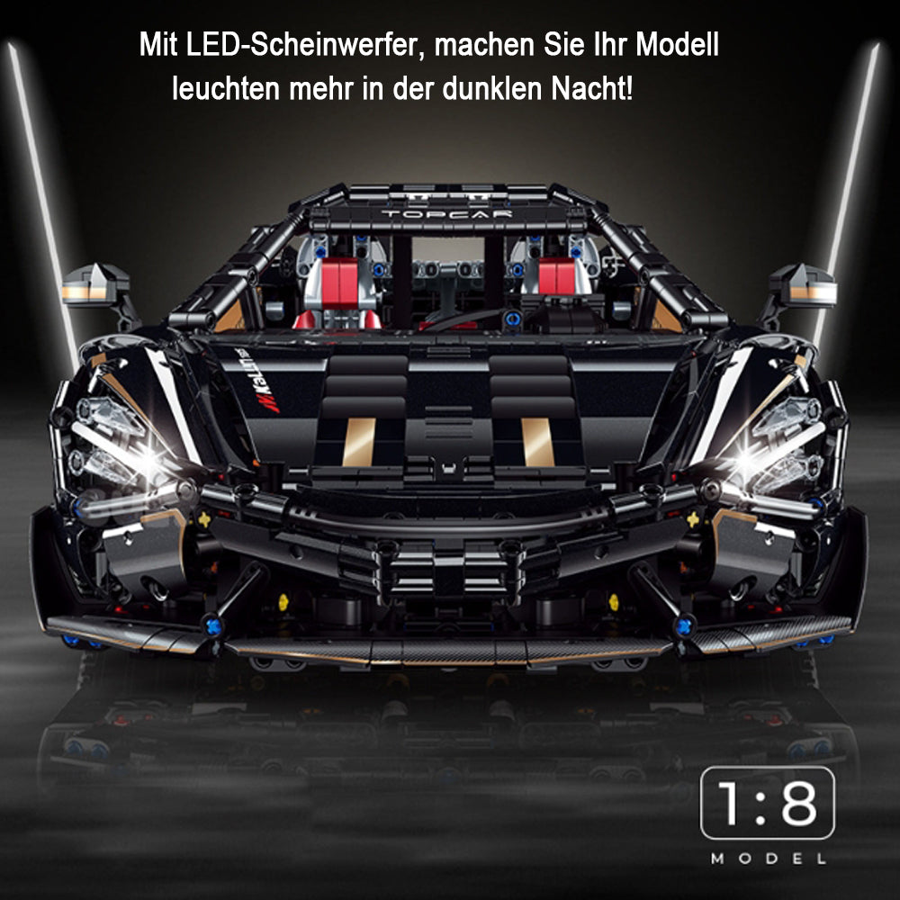 Technik Auto für McLaren 720S Modell, 3650+ Teile Technik Auto Technik Sportwagen, 1:8 Groß MOC Technik Auto Modell Bauset Kompatibel mit Technik Auto, G-10625