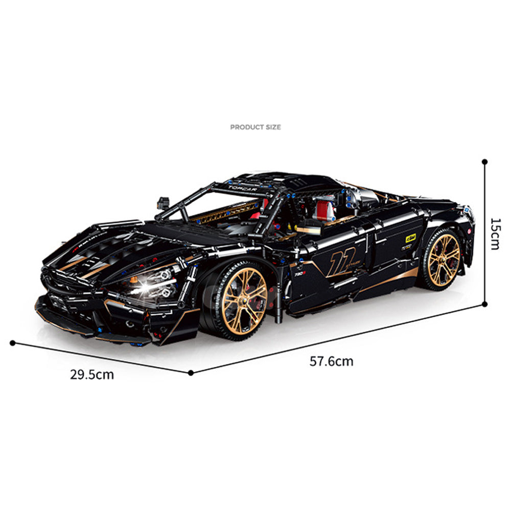 Technik Auto für McLaren 720S Modell, 3650+ Teile Technik Auto Technik Sportwagen, 1:8 Groß MOC Technik Auto Modell Bauset Kompatibel mit Technik Auto, G-10625