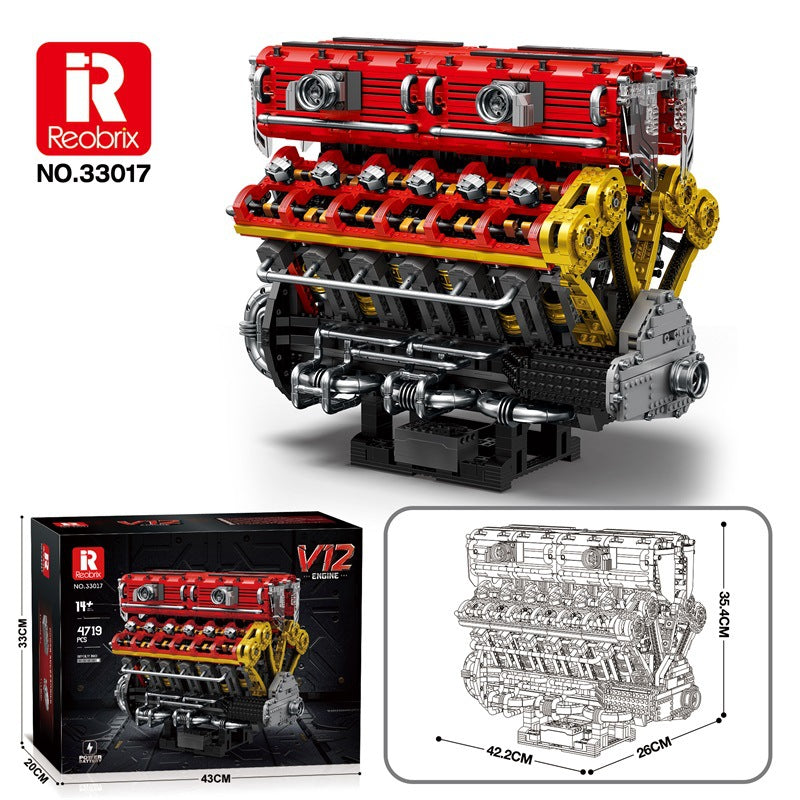 Technik V12 Engine Technik V12 Motor, 4719 Teile, RB-33017