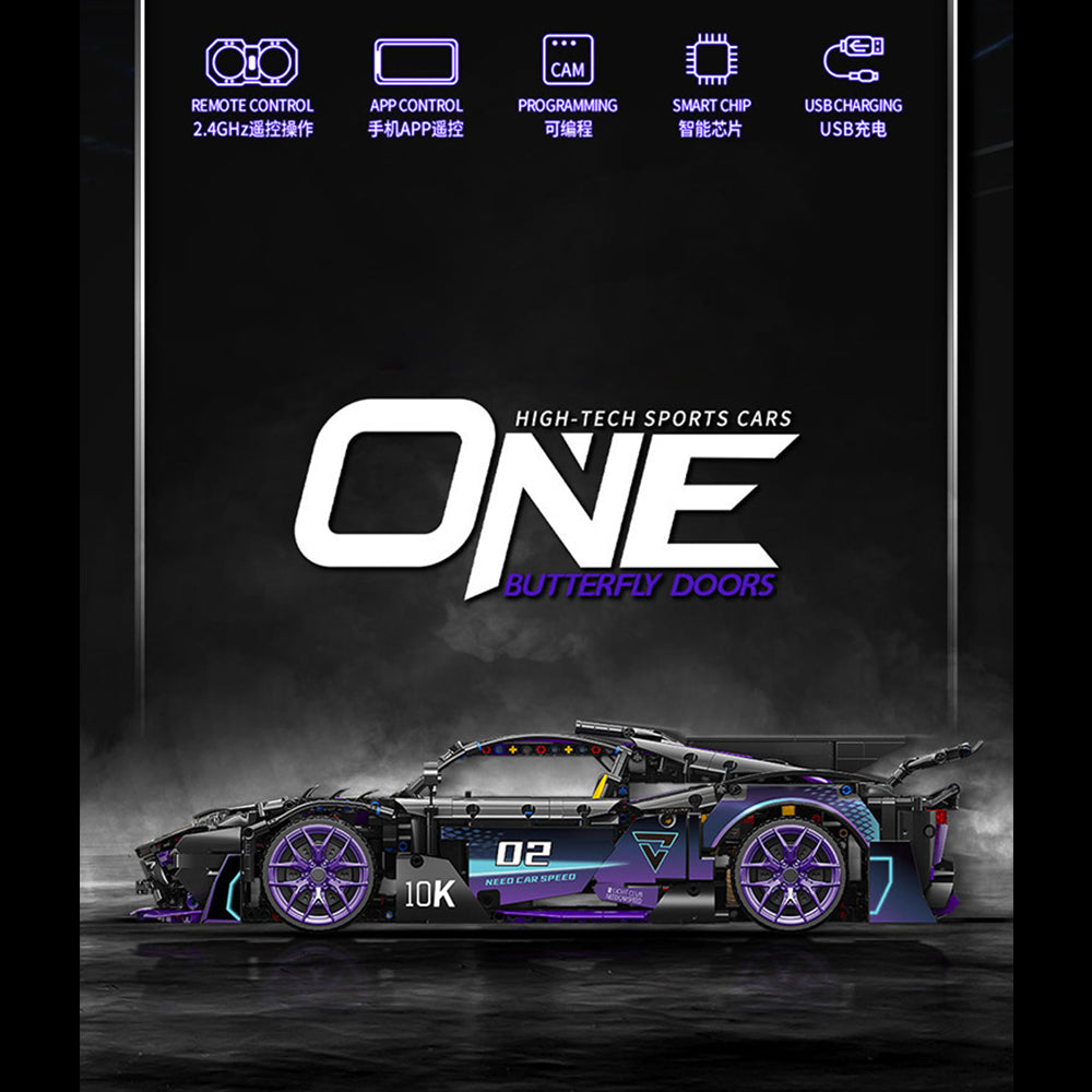 Technik Auto für AMG One Supercar, MY88020, Technik Auto Ferngesteuert, Mit Technik Motor Kit Bausatz Kompatibel mit Lego Technik Supercar