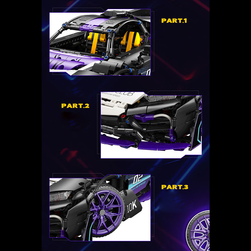 Technik Auto für AMG One Supercar, MY88020, Technik Auto Ferngesteuert, Mit Technik Motor Kit Bausatz Kompatibel mit Lego Technik Supercar