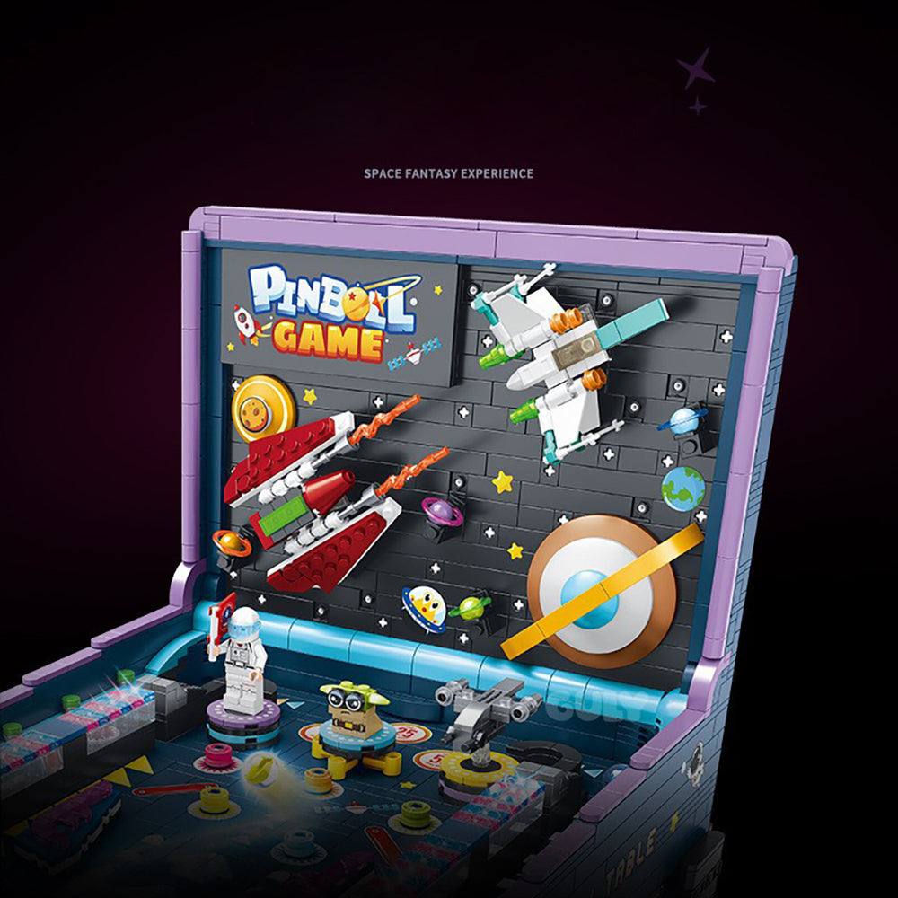 Technik Pinball Game Bausatz, 2309 Teile Technik Pinball mit LED, Motoren Set, Technik Elektrische Musik-Lauflichter Bausatz