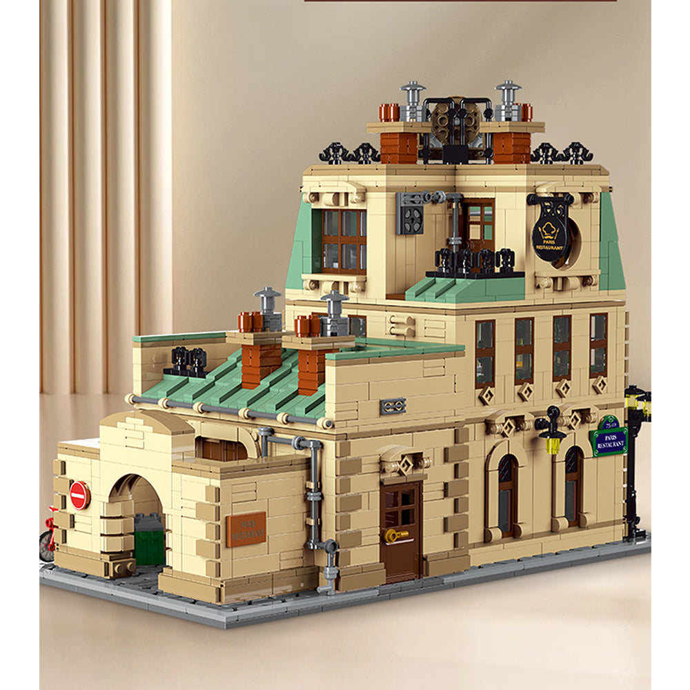 Architecture 10212, Paris Restaurant Modell, 3104 Teile Paris Restaurant Groß MOC Paris Restaurant Modellbau Kompatibel mit Lego Architecture Modell