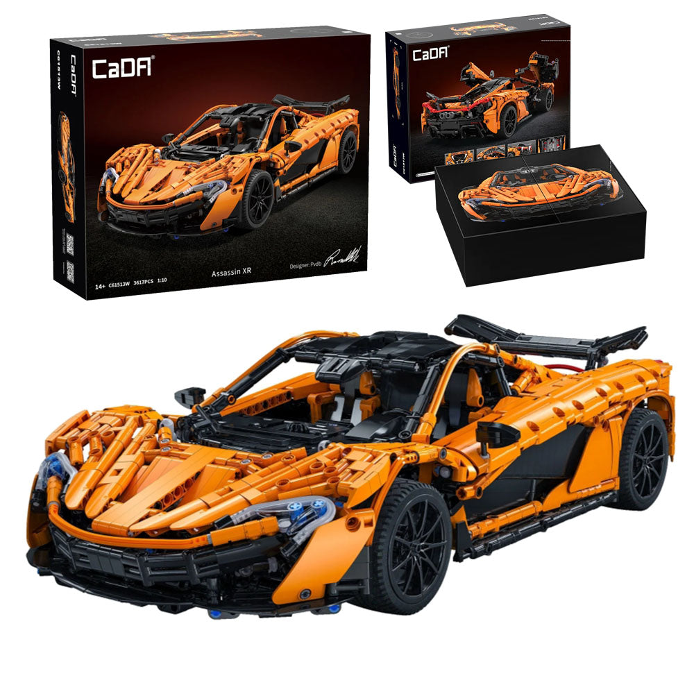 Technik Auto für Mclaren P1 GTR, C61513W, 3617 Teile Technik Sportwagen Motorisierte Modell, Technik Ferngesteuert Auto Custom Bausteine Kompatibel mit Lego Technik
