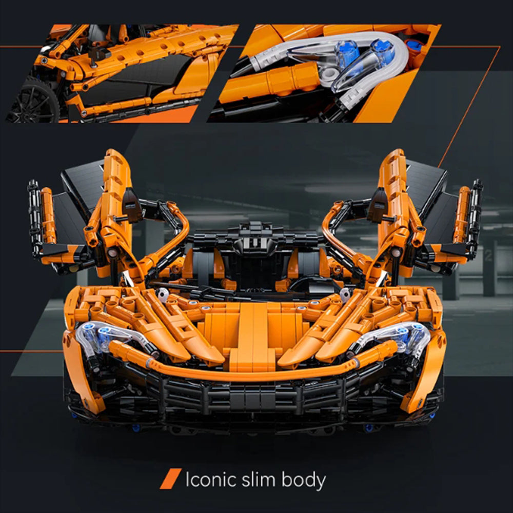 Technik Auto für Mclaren P1 GTR, C61513W, 3617 Teile Technik Sportwagen Motorisierte Modell, Technik Ferngesteuert Auto Custom Bausteine Kompatibel mit Lego Technik