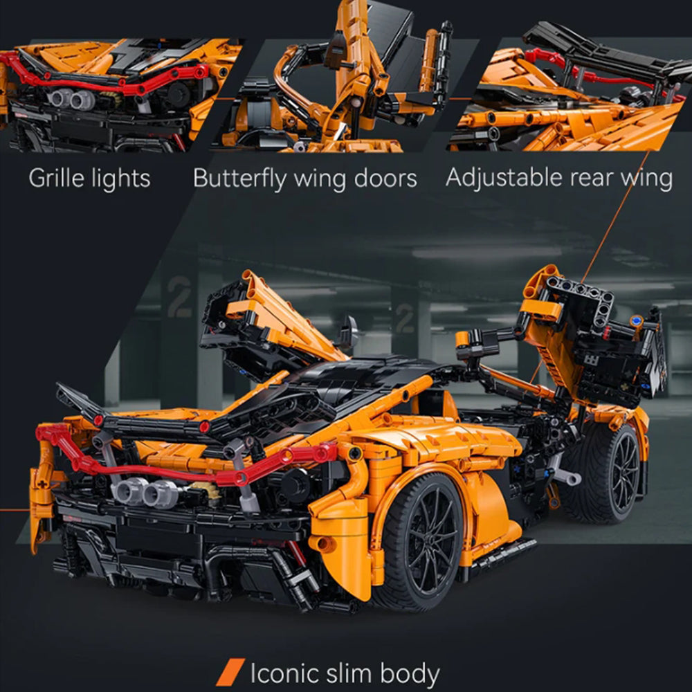 Technik Auto für Mclaren P1 GTR, C61513W, 3617 Teile Technik Sportwagen Motorisierte Modell, Technik Ferngesteuert Auto Custom Bausteine Kompatibel mit Lego Technik