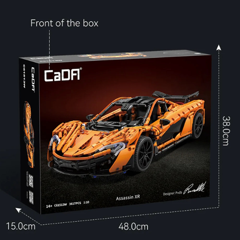 Technik Auto für Mclaren P1 GTR, C61513W, 3617 Teile Technik Sportwagen Motorisierte Modell, Technik Ferngesteuert Auto Custom Bausteine Kompatibel mit Lego Technik