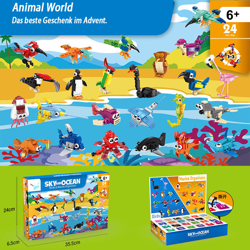 Adventskalender 2024 für lego Adventskalender, 24 Tage Bausatz, 24 Modell Set, Adventskalender Deko, Adventskalender Kinder, Weihnachten Countdown Kalender für Kinder