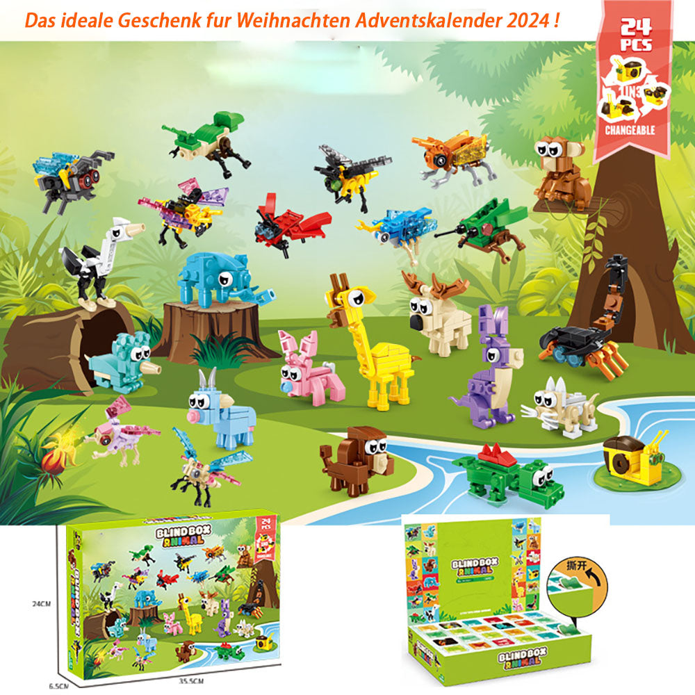 Adventskalender 2024 für lego Adventskalender, 24 Tage Bausatz, 24 Modell Set, Adventskalender Deko, Adventskalender Kinder, Weihnachten Countdown Kalender für Kinder
