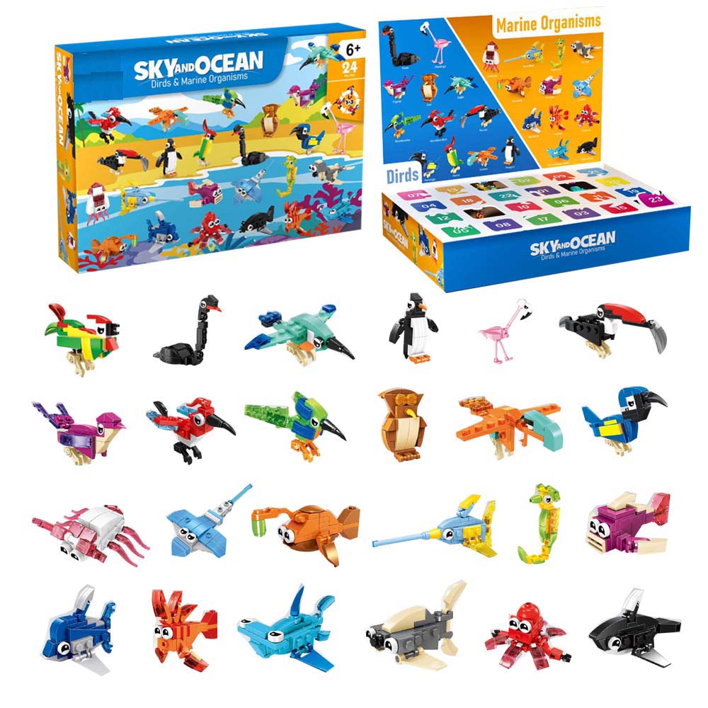 Adventskalender 2024 für lego Adventskalender, 24 Tage Bausatz, 24 Modell Set, Adventskalender Deko, Adventskalender Kinder, Weihnachten Countdown Kalender für Kinder