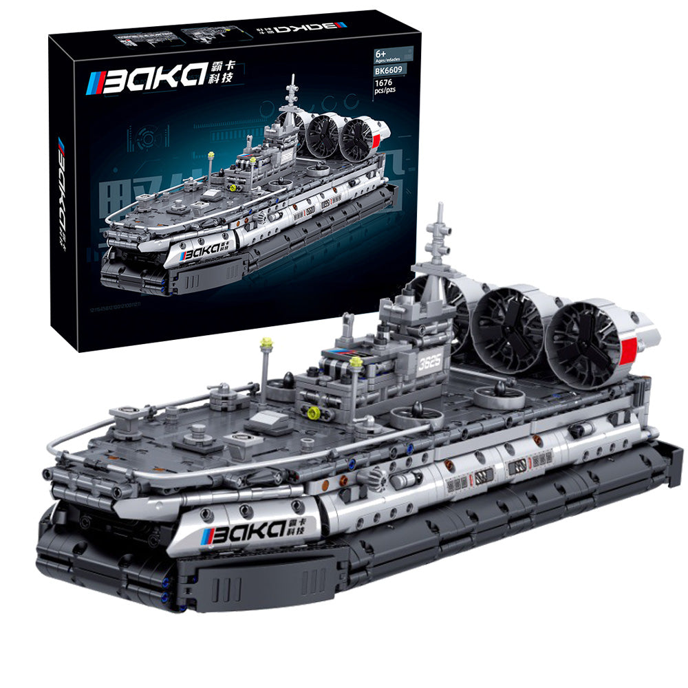 Technik Luftkissenboot Technik Luftkissenfahrzeug, BK6609 Schiff Modell Klemmbausteine Bauset Kompatibel mit Lego Technik