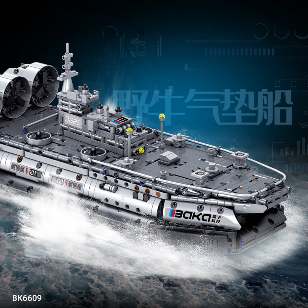 Technik Luftkissenboot Technik Luftkissenfahrzeug, BK6609 Schiff Modell Klemmbausteine Bauset Kompatibel mit Lego Technik