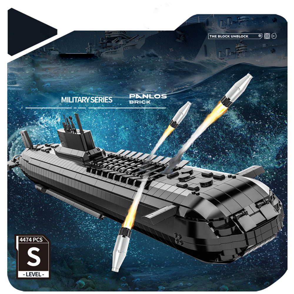 Technik Atom-U-Boot 93CM, 4470+ Teile Technik Groß Atom U-Boot, Technik Militär U Boot Bausatz MOC KIemmbausteine Set für Kinder Erwachsene