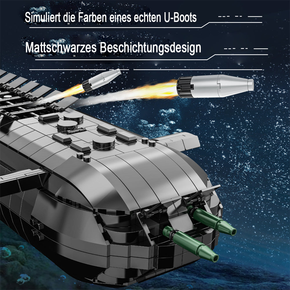 Technik Atom-U-Boot 93CM, 4470+ Teile Technik Groß Atom U-Boot, Technik Militär U Boot Bausatz MOC KIemmbausteine Set für Kinder Erwachsene
