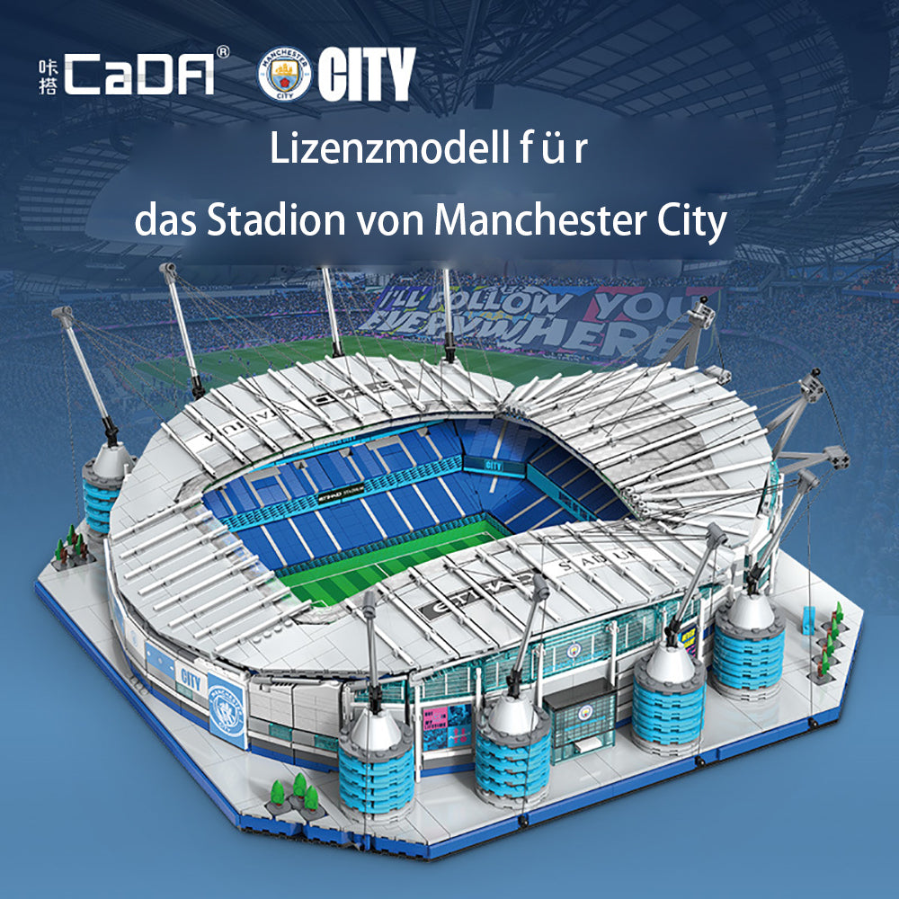 CADA C66022W City of Manchester Stadium Model, 4473 Teile Etihad Stadium Modelbau, Manchester City Stadion-Lizenz