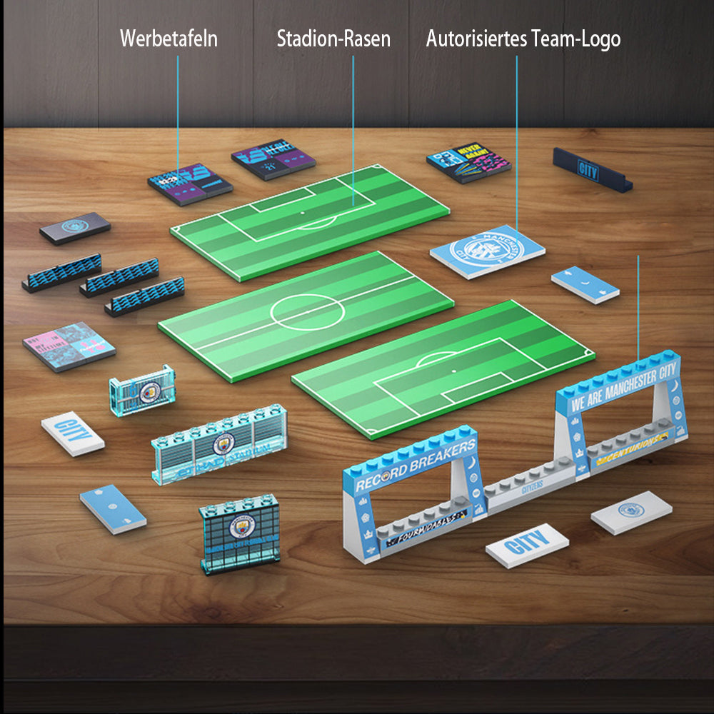CADA C66022W City of Manchester Stadium Model, 4473 Teile Etihad Stadium Modelbau, Manchester City Stadion-Lizenz