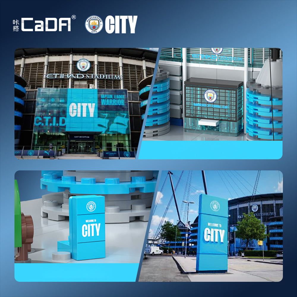 CADA C66022W City of Manchester Stadium Model, 4473 Teile Etihad Stadium Modelbau, Manchester City Stadion-Lizenz