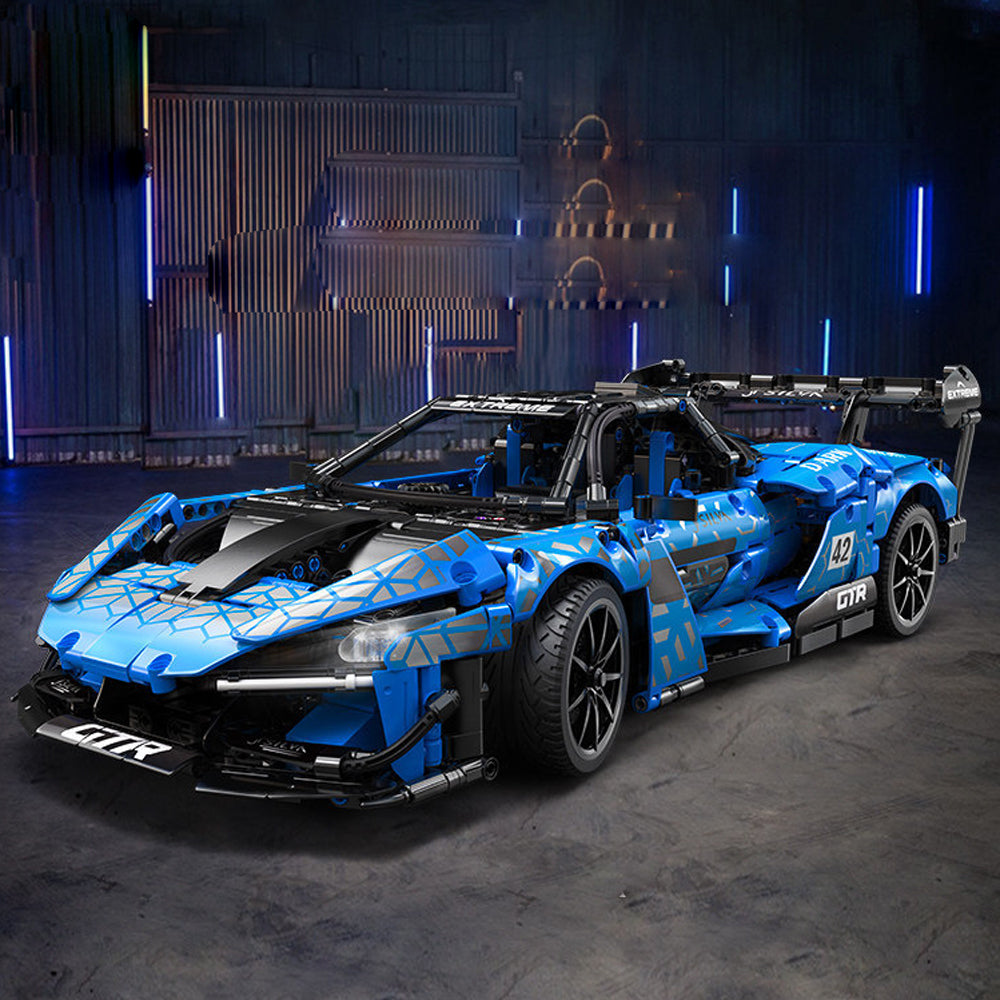Technik Auto für Mclaren Senna GTR Rennwagen, 2080+ Teile Technik GTR Auto, Technik Rennauto Bausatz MOC 1: 10 KIemmbausteine
