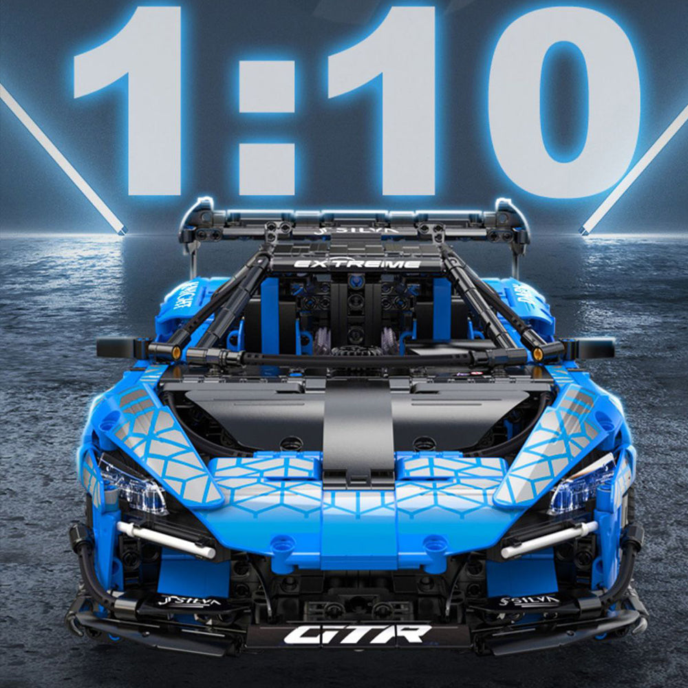 Technik Auto für Mclaren Senna GTR Rennwagen, 2080+ Teile Technik GTR Auto, Technik Rennauto Bausatz MOC 1: 10 KIemmbausteine