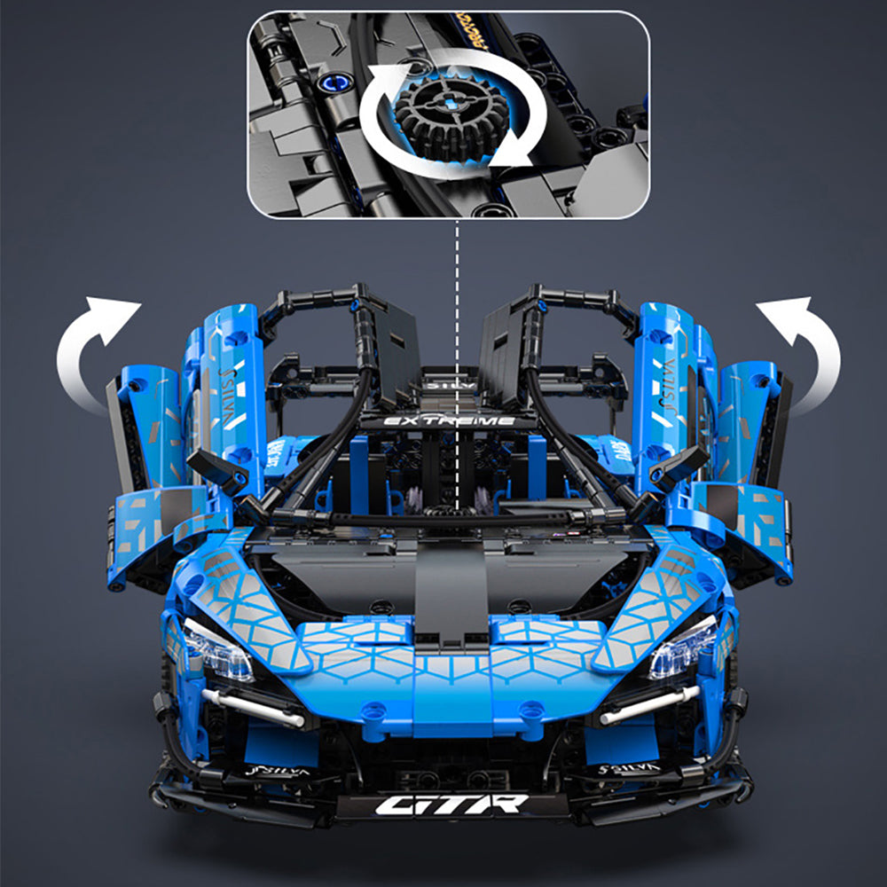 Technik Auto für Mclaren Senna GTR Rennwagen, 2080+ Teile Technik GTR Auto, Technik Rennauto Bausatz MOC 1: 10 KIemmbausteine