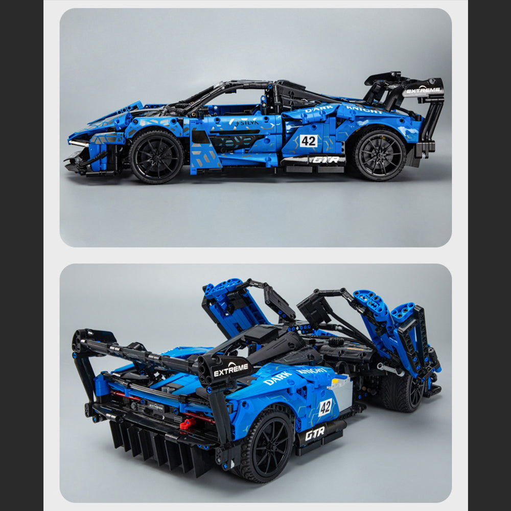 Technik Auto für Mclaren Senna GTR Rennwagen, 2080+ Teile Technik GTR Auto, Technik Rennauto Bausatz MOC 1: 10 KIemmbausteine