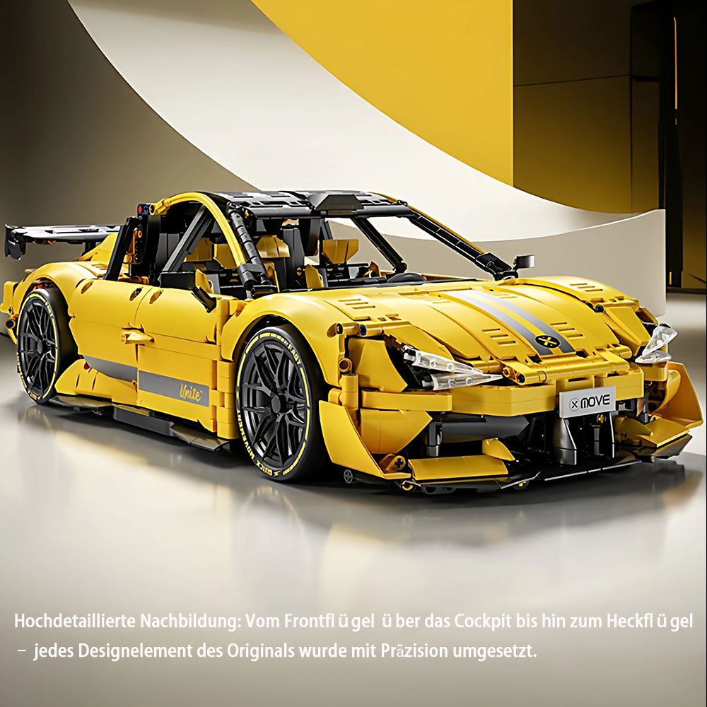 Technik Auto für Xiaomi SU7 Ultra, Technik Rennauto KIemmbausteine, Maßstab 1: 10 Modell, 2000+ Teile Technik 66649 Bausatz