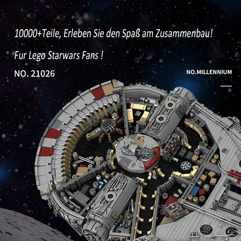Raumschiff für Lego Star Wars Millennium Falcon Mark II, 12000+ Teile Raumschiff Modell Klemmbausteine Bauset Kompatibel mit Lego Star Wars