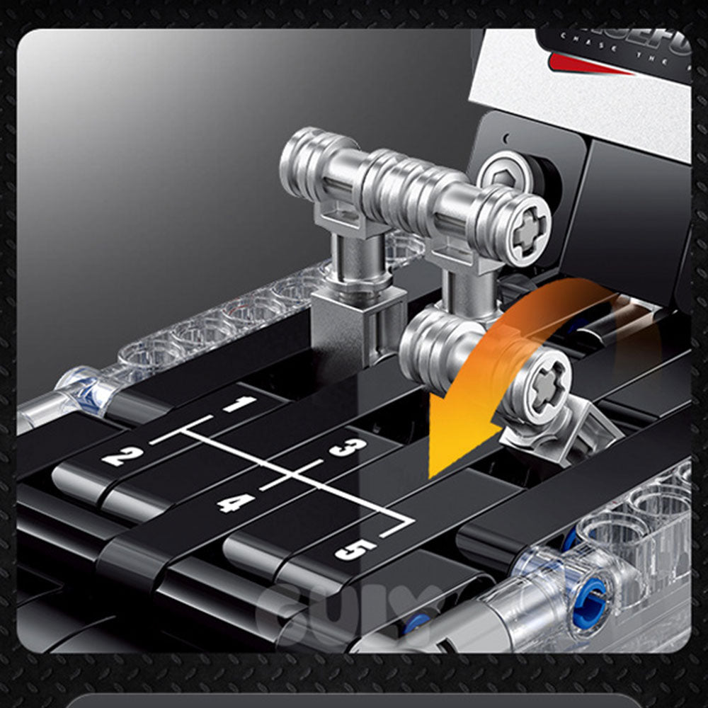 Technik V12 Engine, 2378 Teile mit Motoren, LED und Sprühgerät Klemmbausteine für Erwachsene(Originalverpackung)